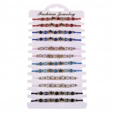JJ-19-3 тонкий браслет с морскими звездами, микс 6 цветов