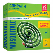 Москитол - Спирали от комаров 10 шт. Универсальная защита,... Москитол - Спирали от комаров 10 шт. Универсальная защита,...